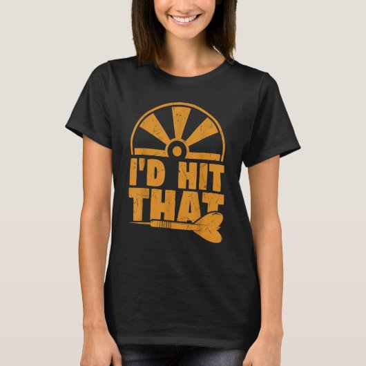 ダーツダーツファンをヒット Tシャツ (正面)