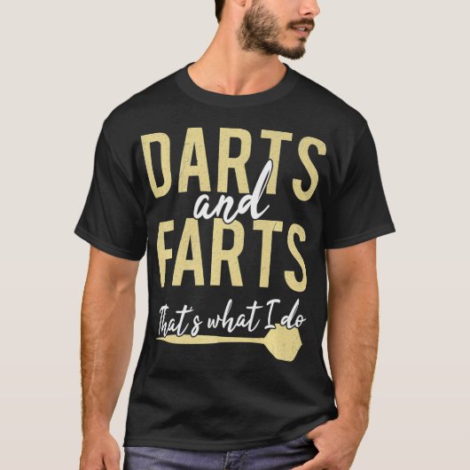 ダーツダーツプレイヤーおもしろいの目的 Tシャツ (正面)