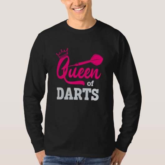 ダーツダーツプレーヤーのクイーン Tシャツ (正面)