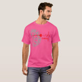 ダーツダーツボードハートビート Tシャツ (正面フル)