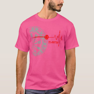 ダーツダーツボードハートビート Tシャツ
