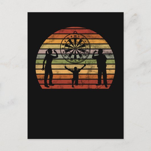 ダーツダートボードレトロダーツ ポストカード (正面)