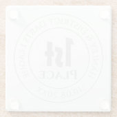 ダーツチームダーツ選手第1位賞受賞者 ガラスコースター (裏面)