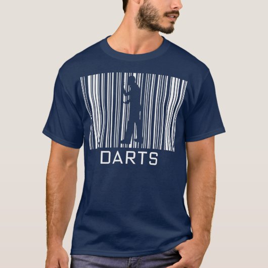 ダーツバーコード趣味とスポーツギフトアイディア Tシャツ (正面)