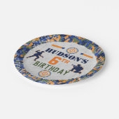 ダーツバースデーパーティー軍隊迷彩柄兵士食 ペーパープレート (アングル)