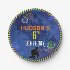 ダーツバースデーパーティーBlaster Wars食べ物 ペーパープレート