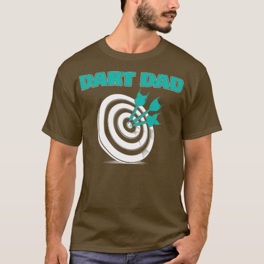 ダーツパパ父親スポーツ趣味 Tシャツ (正面)