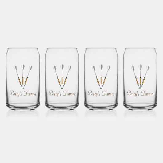 ダーツパーソナライズされた ガラス缶 (正面)