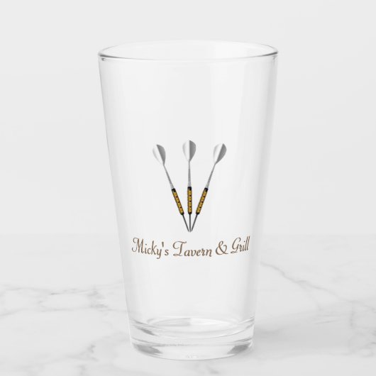 ダーツパーソナライズされた タンブラーグラス (正面)