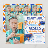 ダーツパーティー誕生日招待状 | ダーツパーティーの写真招待 招待状 (正面/裏面)