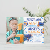 ダーツパーティー誕生日招待状 |フォトダーツ招待状 招待状 (スタンド正面)