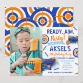 ダーツパーティー誕生日招待状 |フォトダーツ招待状 招待状 (正面/裏面)