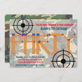 ダーツパーティー誕生日招待状 招待状 (正面/裏面)