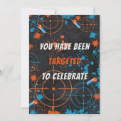 ダーツパーティー誕生日招待状 | Dart Gun 招待状 (裏面)