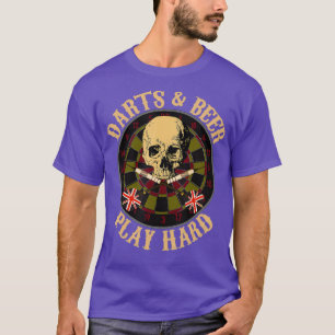 ダーツビール遊懸命ダーツプレイヤーバーゲーム Tシャツ