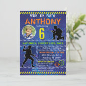 ダーツフォト招待状ダーツガンバースデーパーティー 招待状 (スタンド正面)