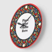 ダーツフレームのフォトウォール時計 ラージ壁時計 (傾斜)