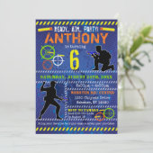 ダーツブラスターウォーズパーティーボーイズ誕生日 招待状 (スタンド正面)