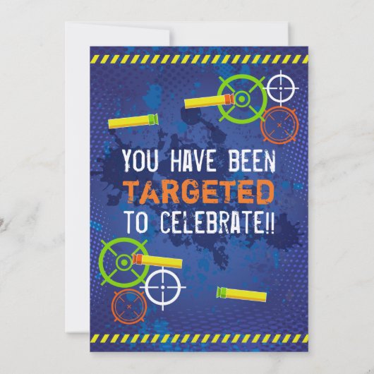 ダーツブラスターウォーズパーティーボーイズ誕生日 招待状 (裏面)