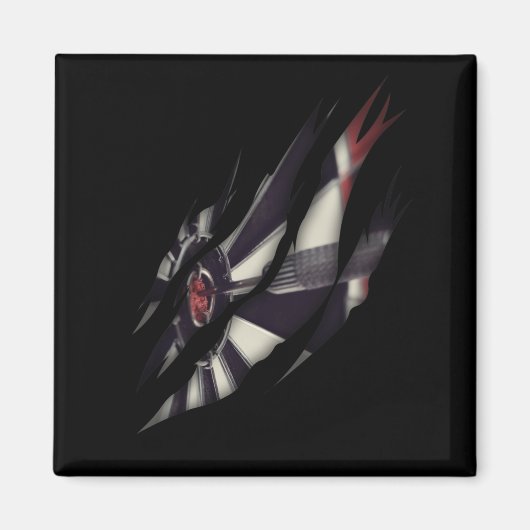 ダーツプレイヤーダーツボードとダーツスロー マグネット (正面)