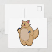 ダーツプレーヤーとしての猫 ポストカード (正面/裏面)