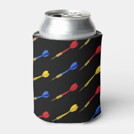ダーツプレーヤーダーツパターン(の模様が)ある 缶クーラー