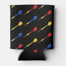 ダーツプレーヤーダーツパターン（の模様が）ある 缶クーラー