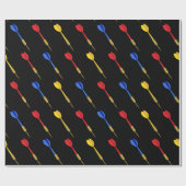 ダーツプレーヤー誕生日ダーツパターン(の模様が)ある ラッピングペーパー (フラット)