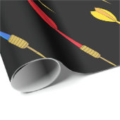 ダーツプレーヤー誕生日ダーツパターン(の模様が)ある ラッピングペーパー (ロールコーナー)