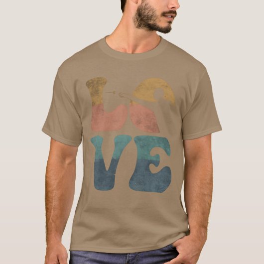 ダーツプレーヤー LOVE ふざけた Tシャツ (正面)