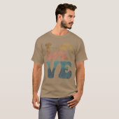 ダーツプレーヤー LOVE ふざけた Tシャツ (正面フル)
