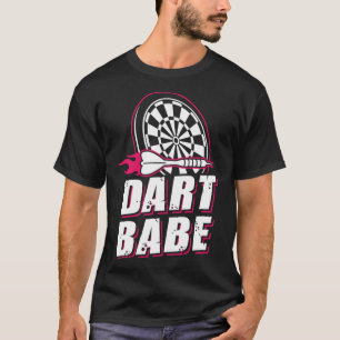 ダーツベイブダーツプレイヤーダーツレディースガールズギ Tシャツ
