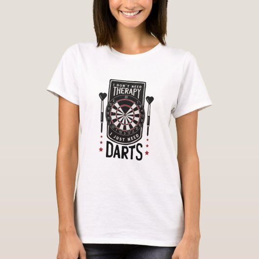 ダーツボードおもしろい引用文 Tシャツ (正面)
