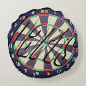 ダーツボードとダーツロゴ ラウンドクッション (裏面)