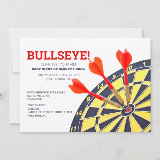 ダーツボードの招待状 招待状 (正面)
