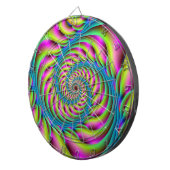 ダーツボードスパイラル(ピンク色のターコイズと黄色) ダーツボード (正面右)