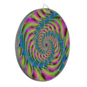 ダーツボードスパイラル(ピンク色のターコイズと黄色) ダーツボード (正面左)