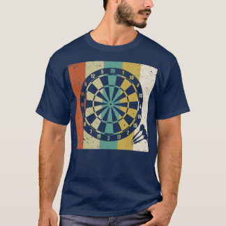 ダーツボードダーツエイミングスローレトロ Tシャツ