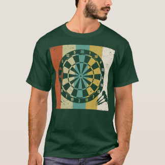 ダーツボードダーツダーツエイミングスローレトロ Tシャツ