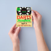 ダーツボードデザインダーツトーナメント広告ズ チラシ (手)