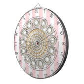 ダーツボードピンクホワイトストライプロープサーキュラー ダーツボード (正面右)