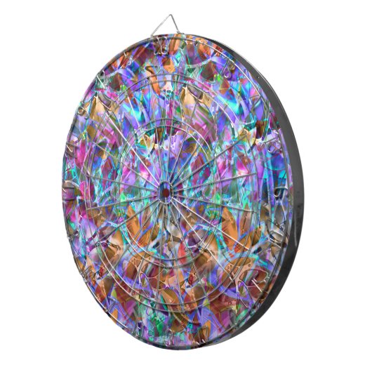 ダーツボードフローラ抽象芸術ステンドグラス ダーツボード (正面右)