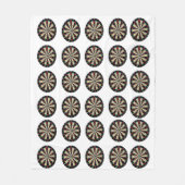 ダーツボードブルズイパターン、中フリースブランケット フリースブランケット (正面)