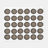 ダーツボードブルズイパターン、中フリースブランケット フリースブランケット (正面(横))