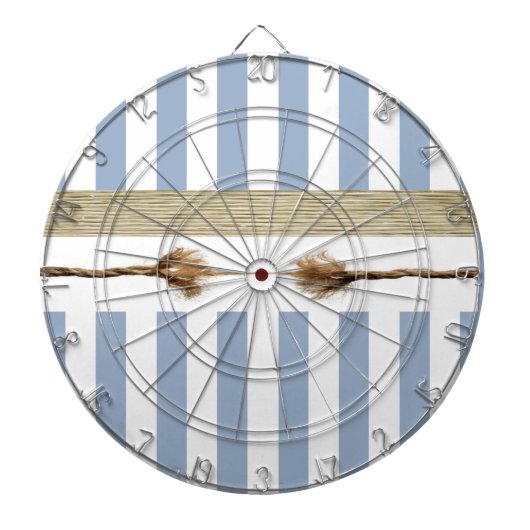 ダーツボードブルー&ホワイトストライプロープ ダーツボード (正面)
