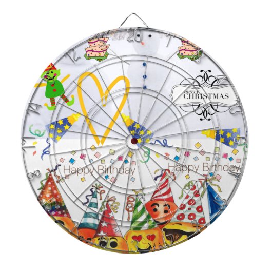 ダーツボードメリークリスマスハッピーバースデー ダーツボード (正面)