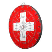 ダーツボード(スイス国旗) ダーツボード (正面右)