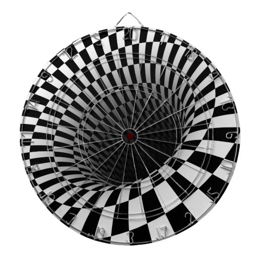 ダーツボード/モノクロ抽象 ダーツボード (正面)