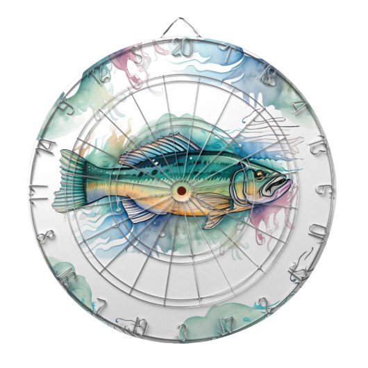 ダーツボード – 水彩シリーズ：ベース (正面)