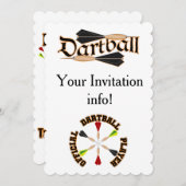 ダーツボール招待状 招待状 (正面/裏面)
